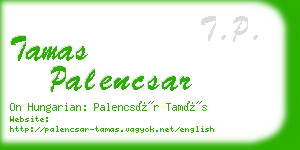 tamas palencsar business card